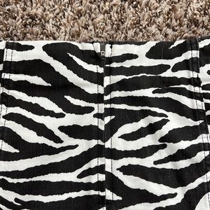 NWT Zebra Pattern Mini Skirt